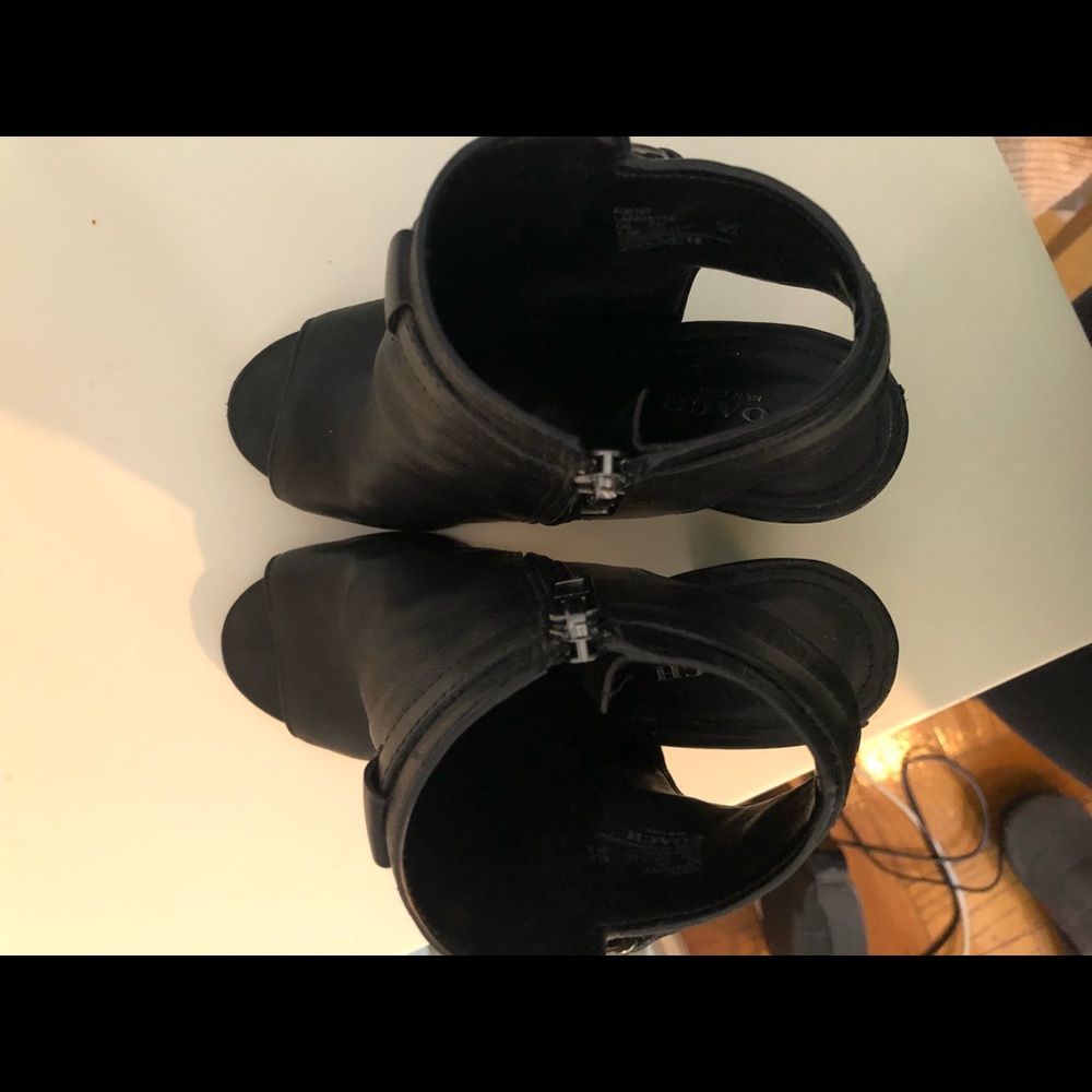 Coach Lafayette Open Toe Leather Booties - Picture 3 of 3